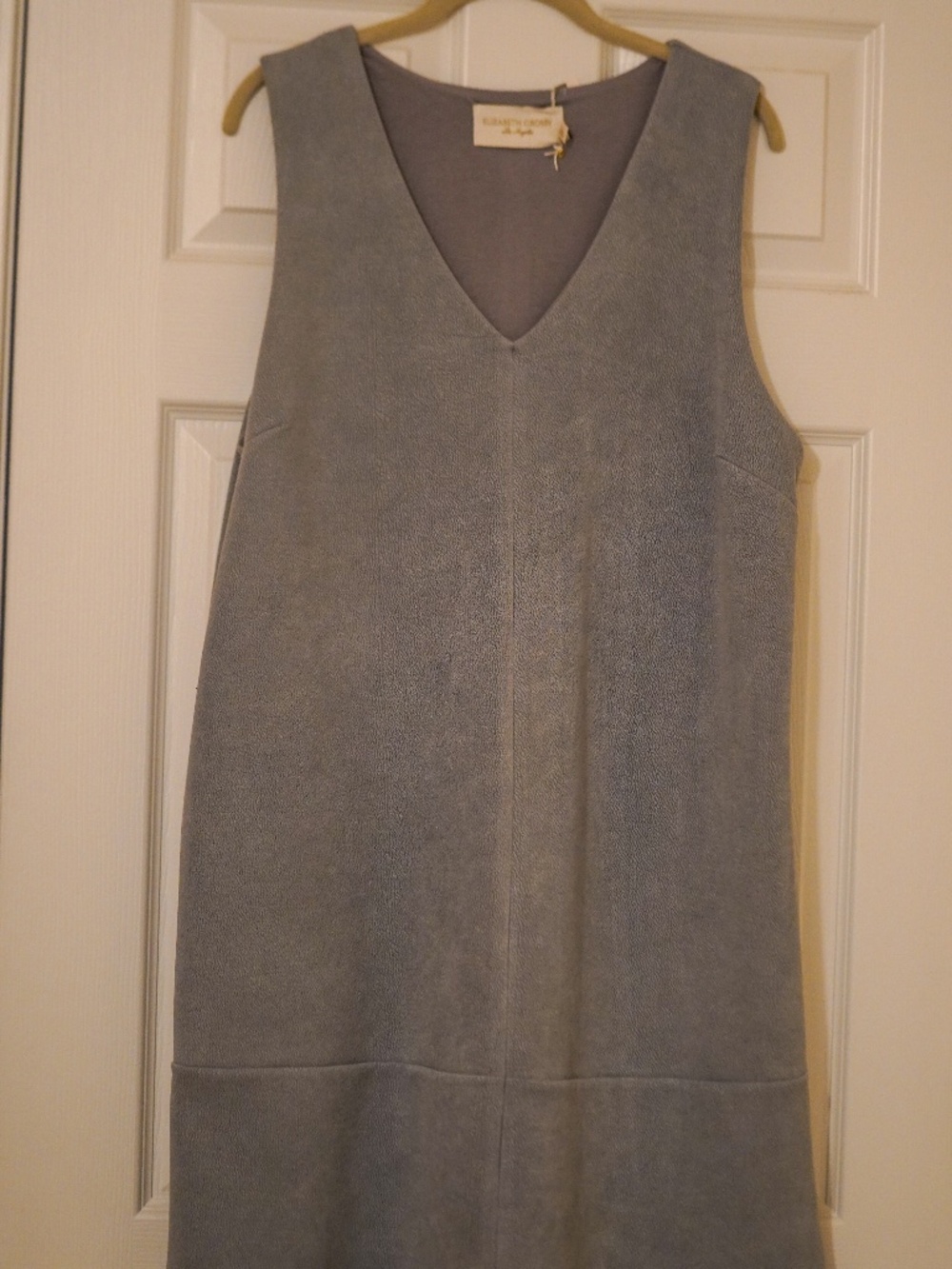 NWT Elizabeth Crosby Los.Angeles Anthropologie Blue V-Neck Shift Dress XL